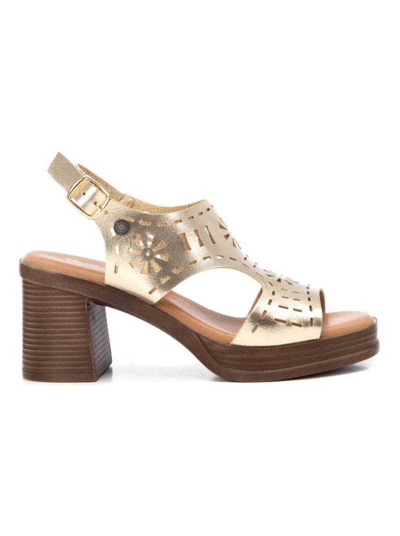 Sandales à talon avec boucle Doré/or - Kiabi
