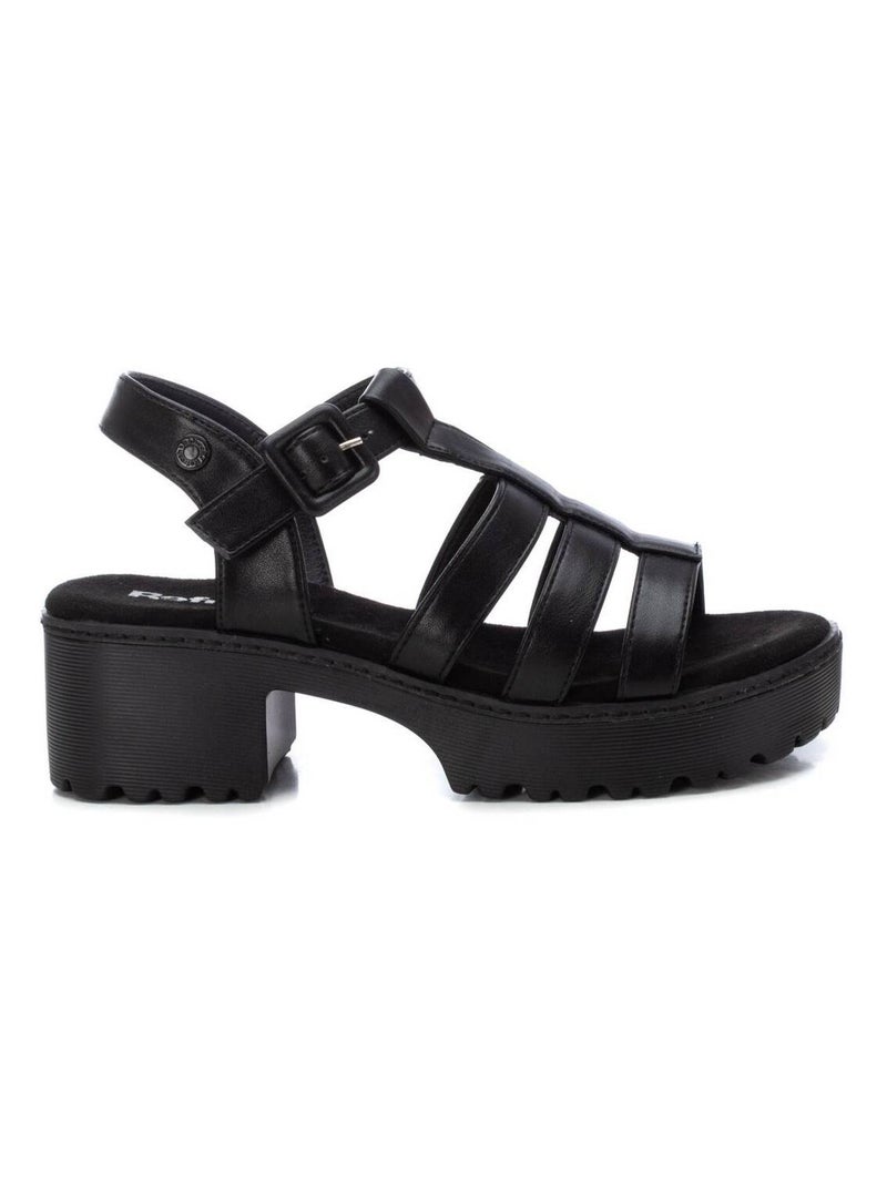 Sandales à talon avec boucle Noir - Kiabi