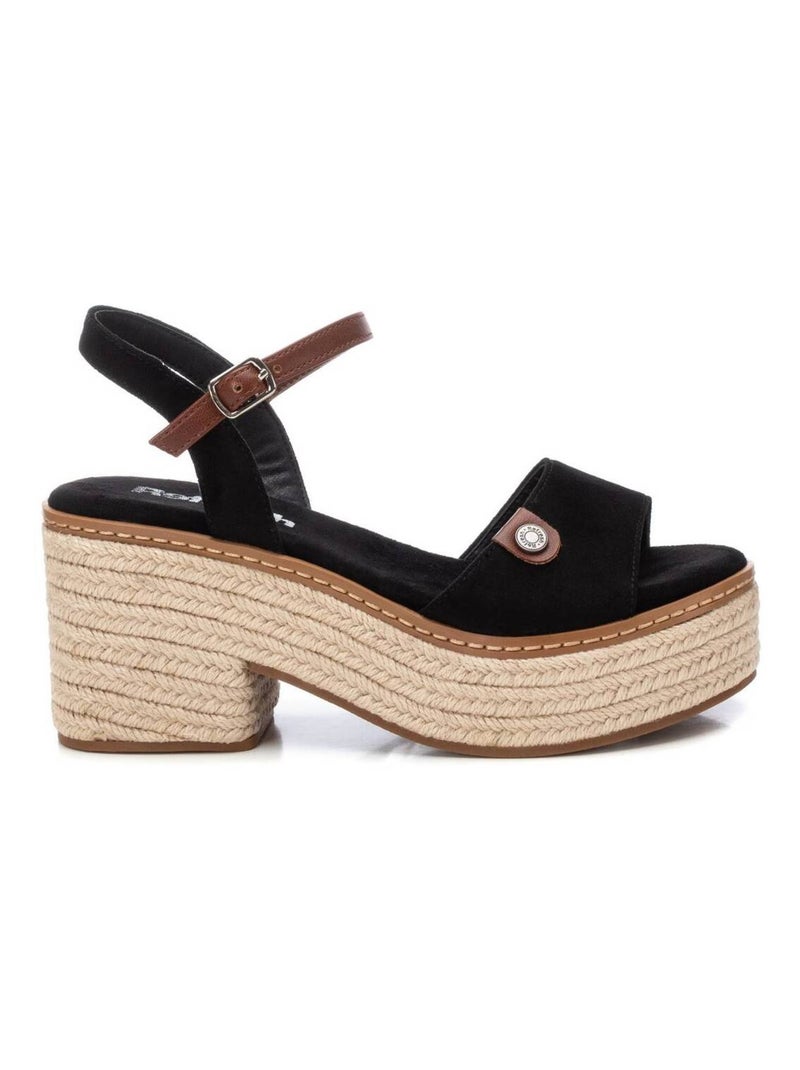 Sandales à talon avec boucle Noir - Kiabi