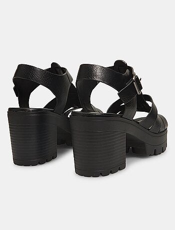 Sandales à talon avec semelle crantée BATA