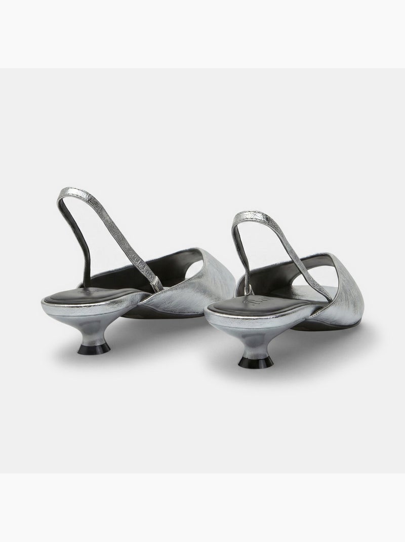Sandales à talon Bata Argent - Kiabi