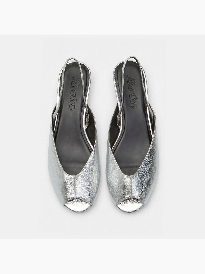 Sandales à talon Bata Argent - Kiabi