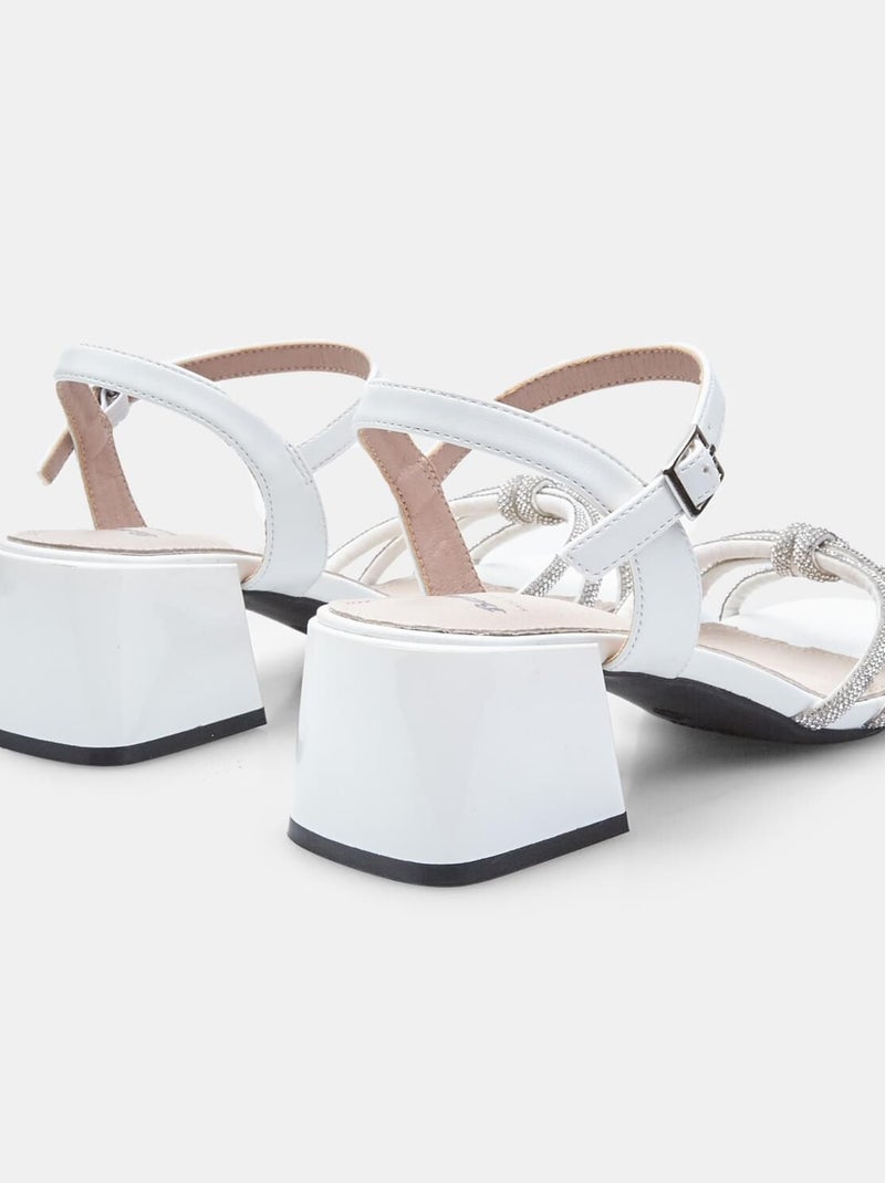 Sandales  à talon BATA Blanc - Kiabi