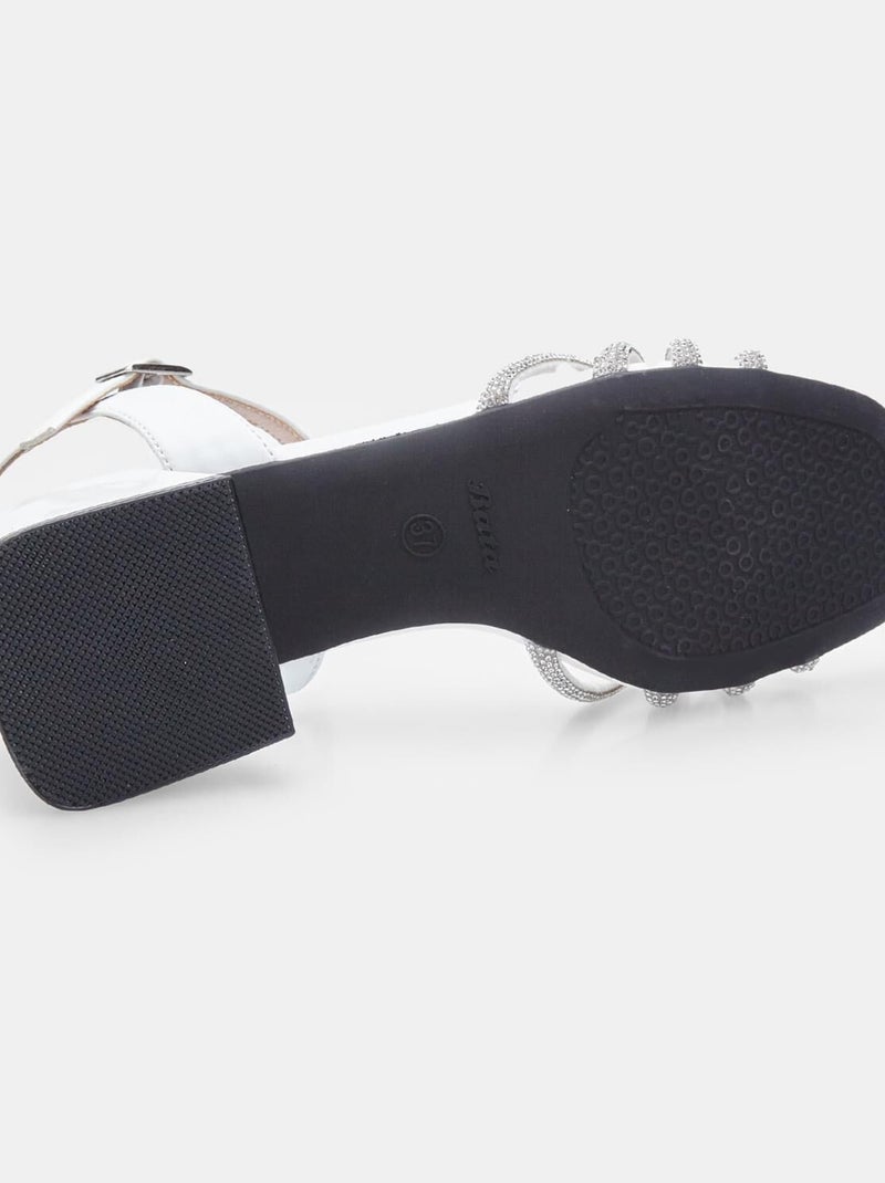 Sandales  à talon BATA Blanc - Kiabi