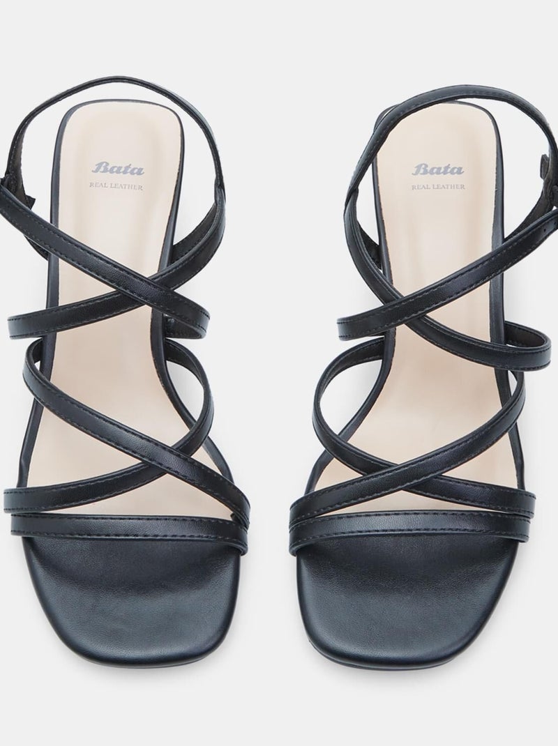Sandales  à talon BATA Noir - Kiabi
