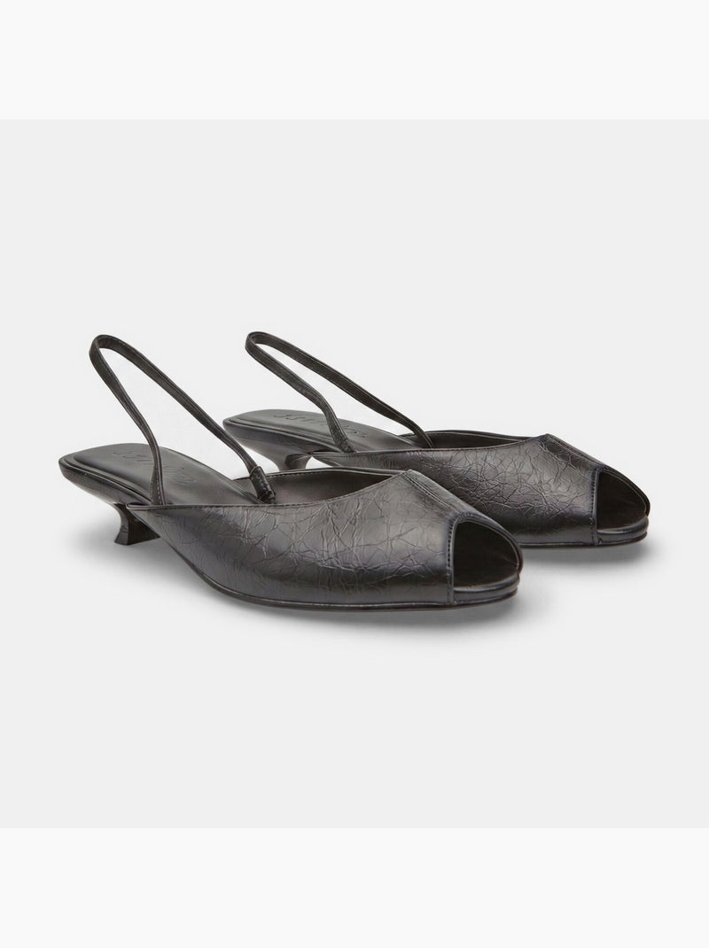Sandales à talon Bata Noir - Kiabi