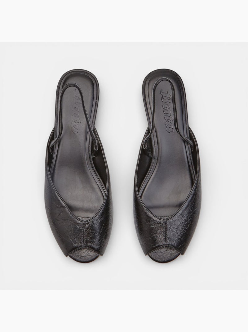 Sandales à talon Bata Noir - Kiabi