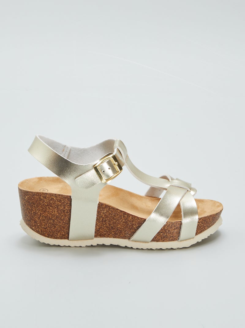 Sandales à talon Beige - Kiabi