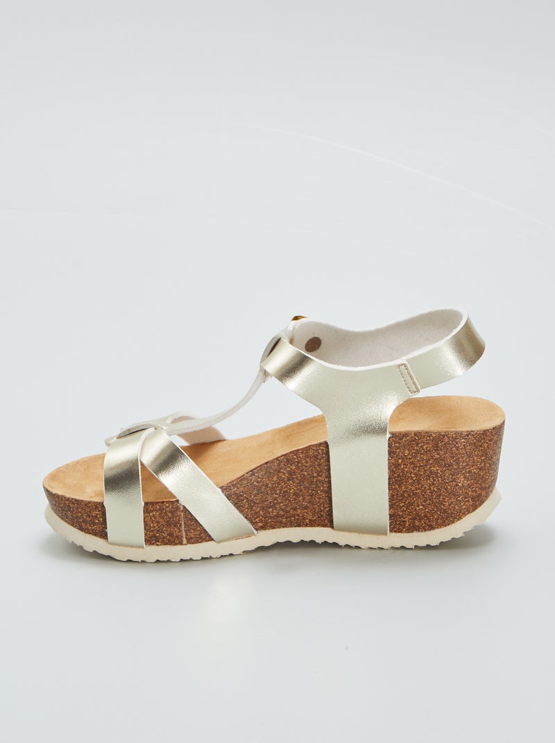 Sandales à talon Beige - Kiabi