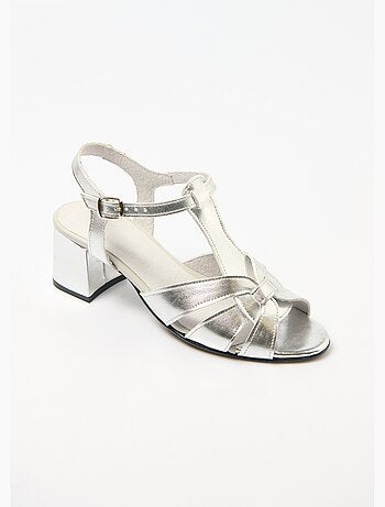 Sandales à talon brides croisées largeur confort - Afibel