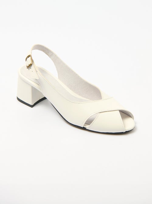 Sandales à talon brides croisées largeur confort - Afibel - Kiabi