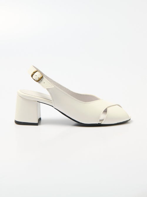 Sandales à talon brides croisées largeur confort - Afibel - Kiabi