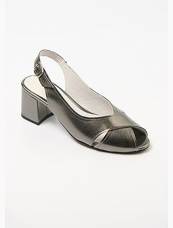 Sandales à talon brides croisées largeur confort - Afibel