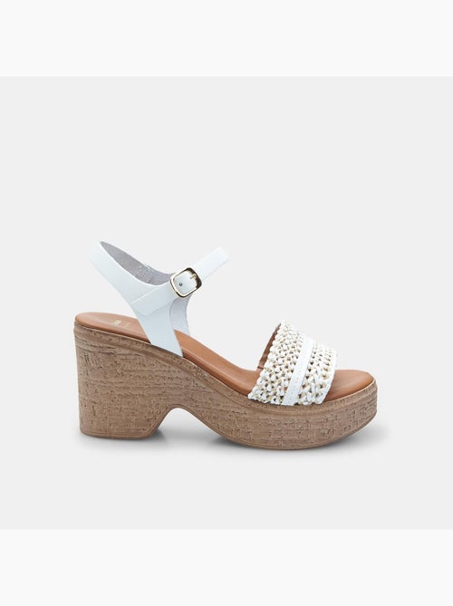 Sandales à talon compensé BATA - Kiabi