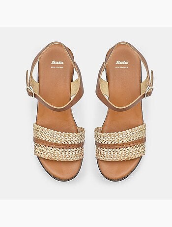 Sandales à talon compensé BATA