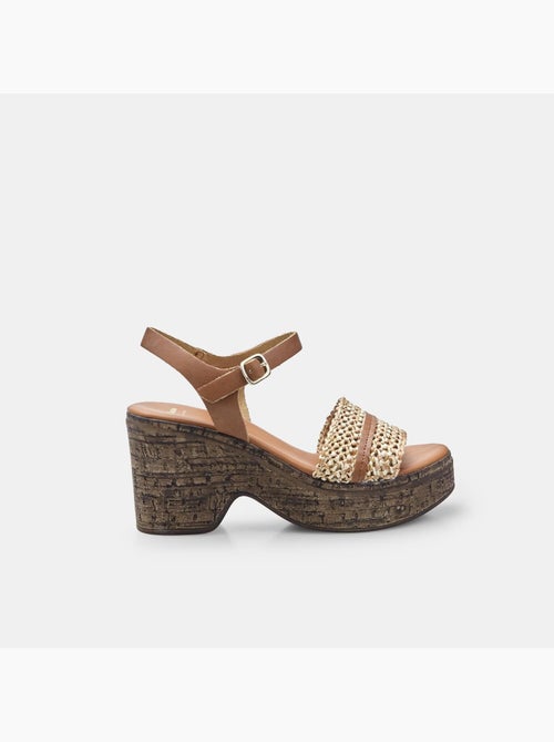 Sandales à talon compensé BATA - Kiabi