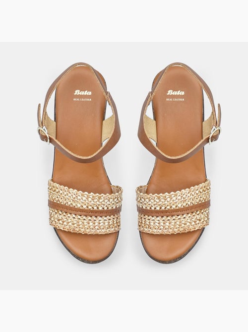 Sandales à talon compensé BATA - Kiabi