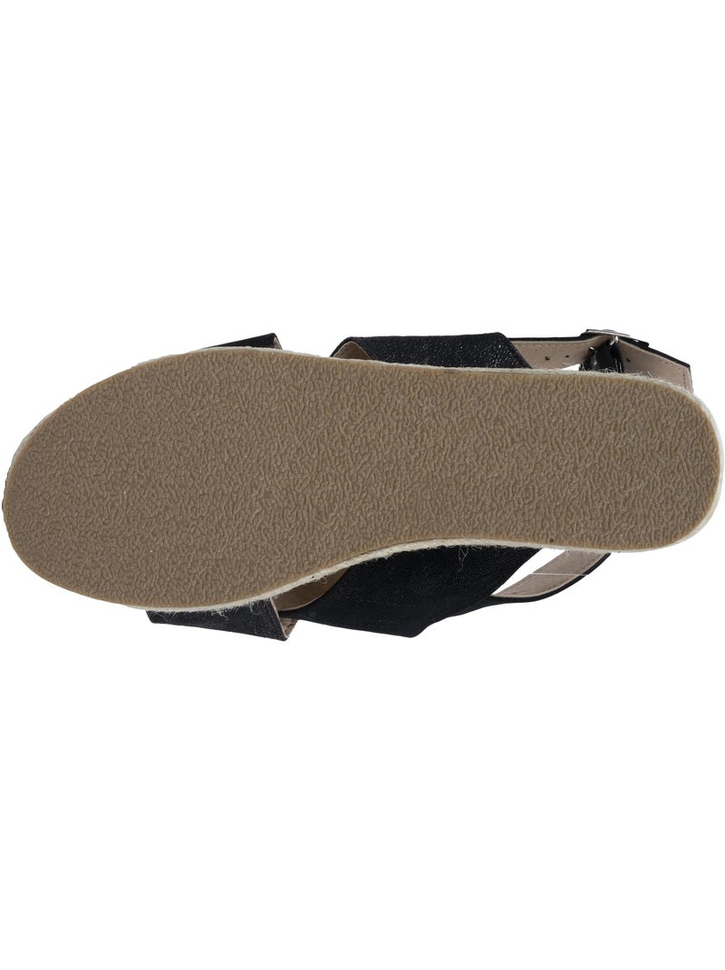 Sandales à talon compensé de 3,5 cm, très confortable  Isotoner Noir - Kiabi