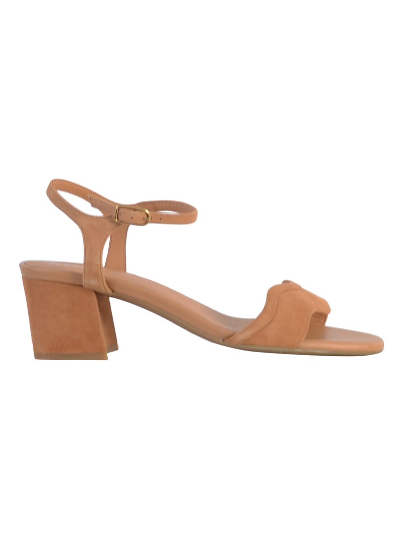 Sandales à Talon Cuir Geox Eraklia Camel - Kiabi