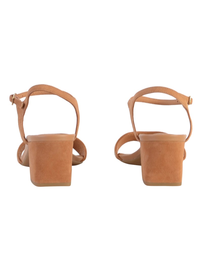 Sandales à Talon Cuir Geox Eraklia Camel - Kiabi