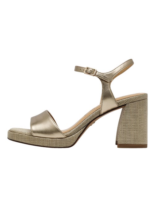 Sandales à Talon Cuir Tamaris - Kiabi