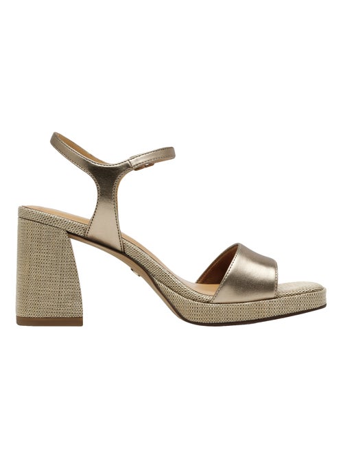 Sandales à Talon Cuir Tamaris - Kiabi