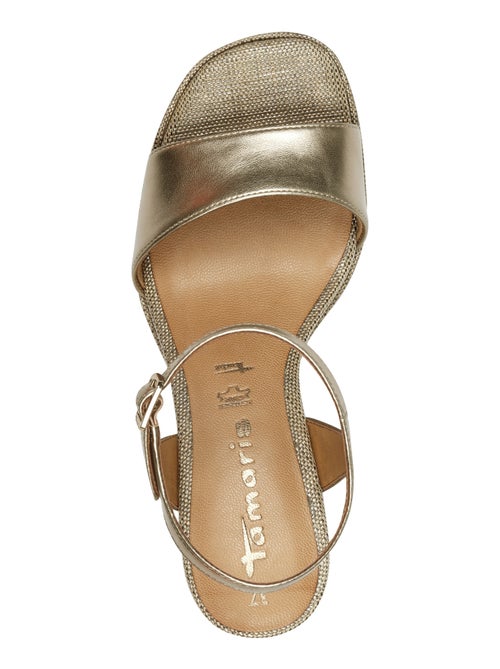 Sandales à Talon Cuir Tamaris - Kiabi