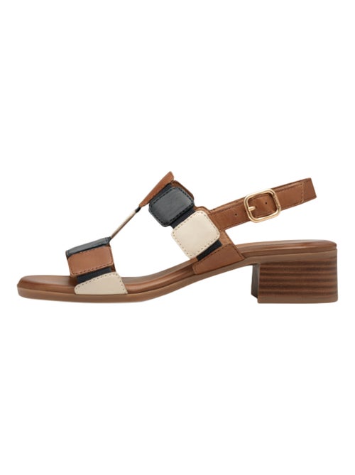 Sandales à Talon Cuir Tamaris - Kiabi