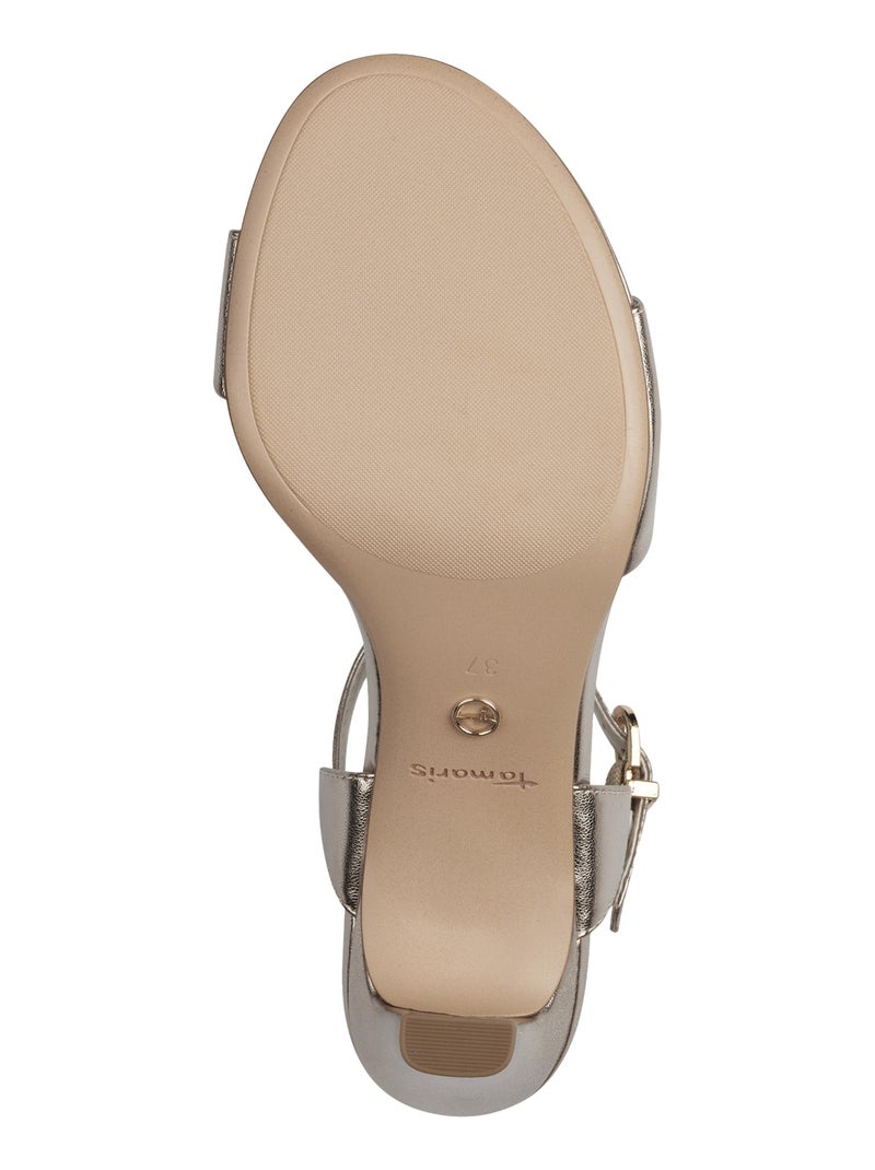 Sandales à Talon Cuir Tamaris Touch-It Doré/or - Kiabi