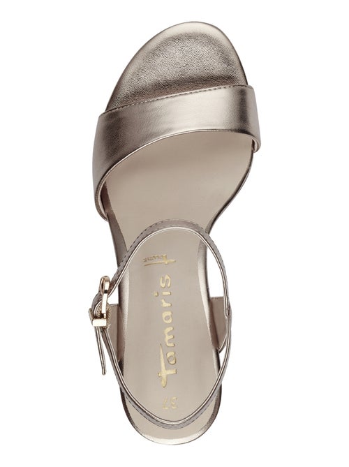 Sandales à Talon Cuir Tamaris Touch-It - Kiabi