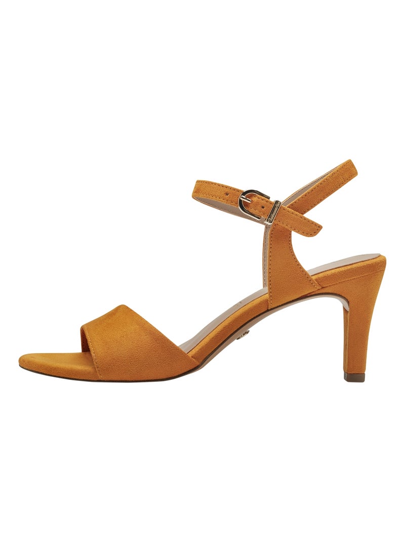 Sandales à Talon Cuir Tamaris Touch-It Orange - Kiabi