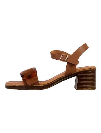 Sandales à Talon Cuir The Divine Factory Aleno