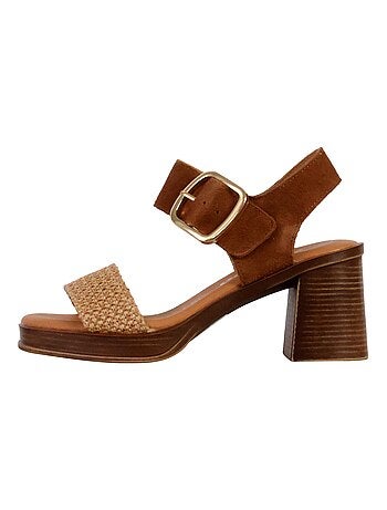 Sandales à Talon Cuir The Divine Factory Alenoa