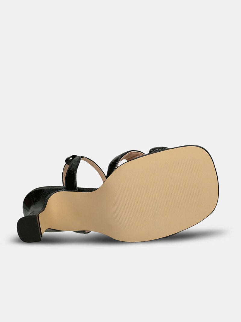 Sandales à talon de 9 cm BATA Noir - Kiabi