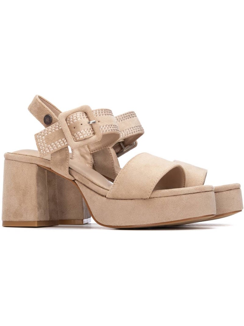 Sandales à talon femme Beige - Kiabi
