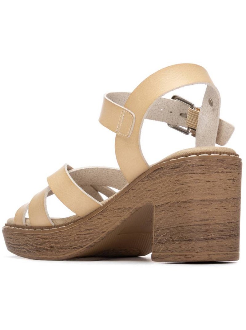 Sandales à talon femme Beige - Kiabi