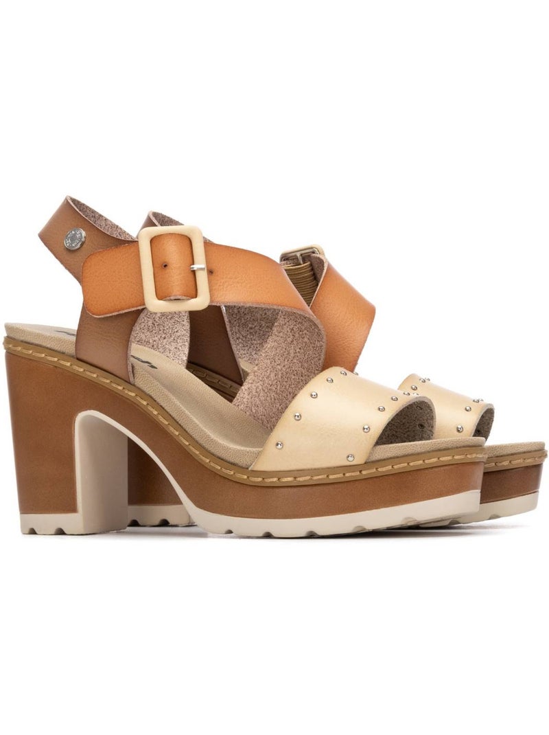 Sandales à talon femme Beige - Kiabi