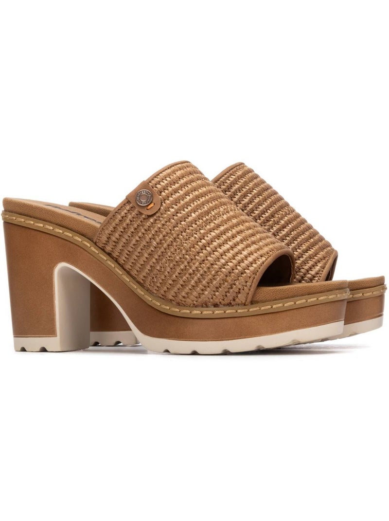 Sandales à talon femme Camel - Kiabi