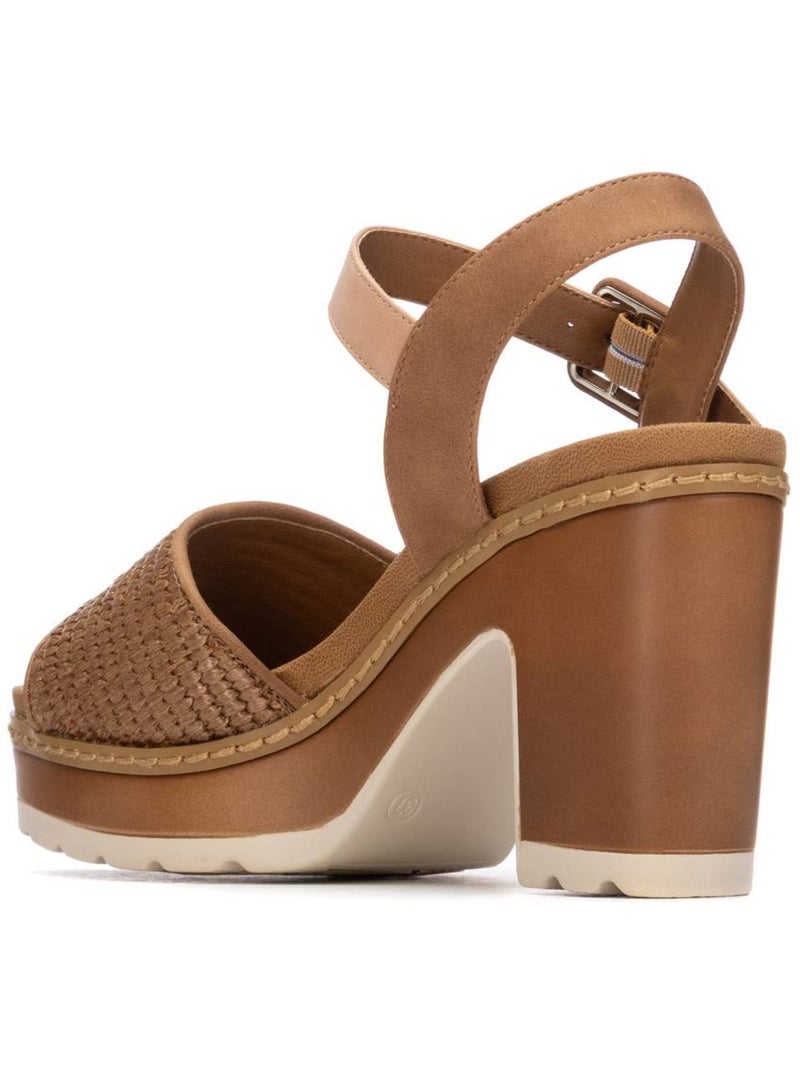 Sandales à talon femme Camel - Kiabi