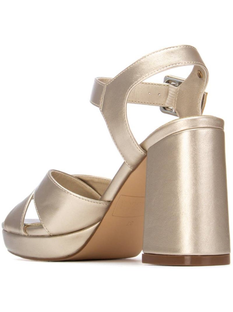 Sandales à talon femme Doré/or - Kiabi