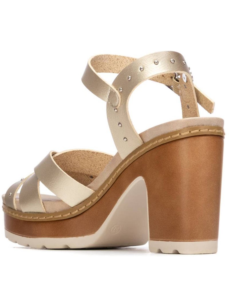 Sandales à talon femme Doré/or - Kiabi