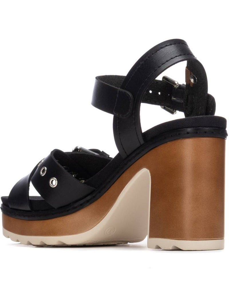 Sandales à talon femme Noir - Kiabi