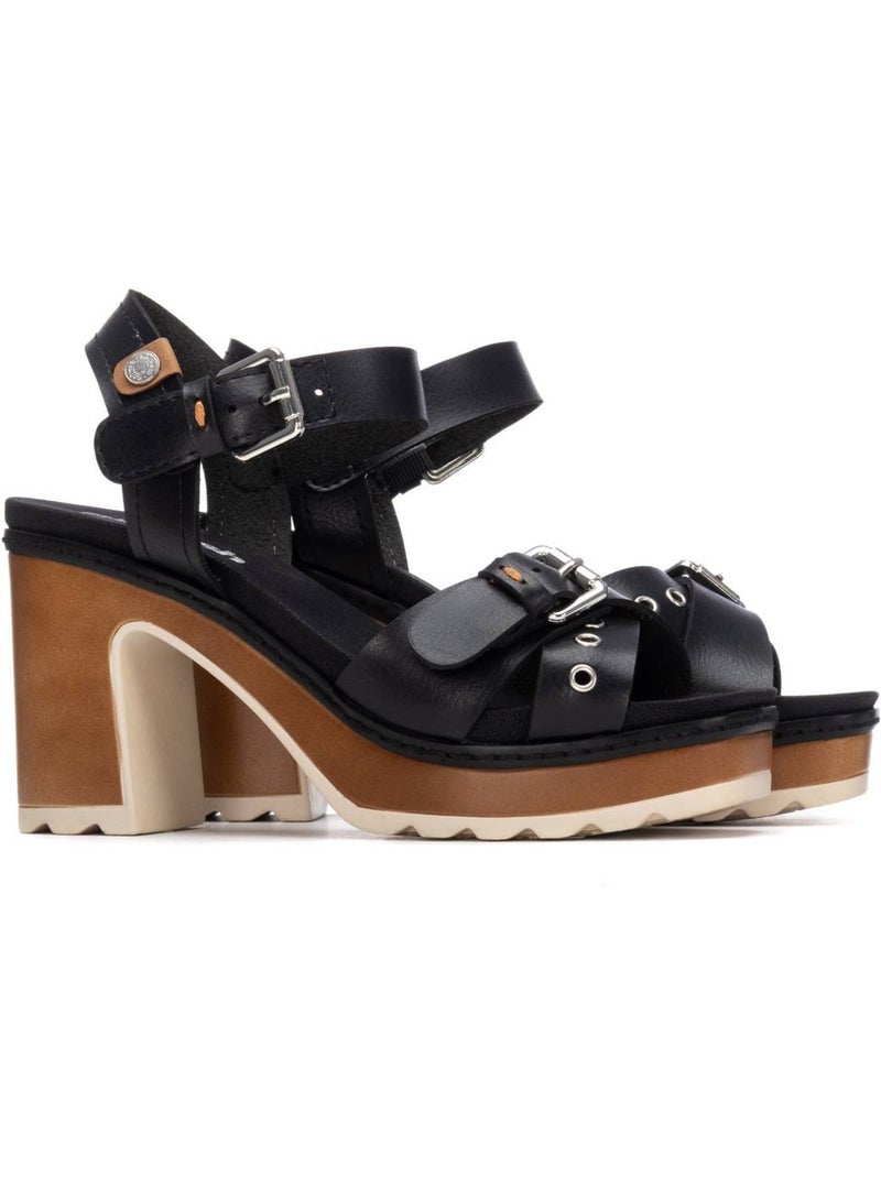 Sandales à talon femme Noir - Kiabi
