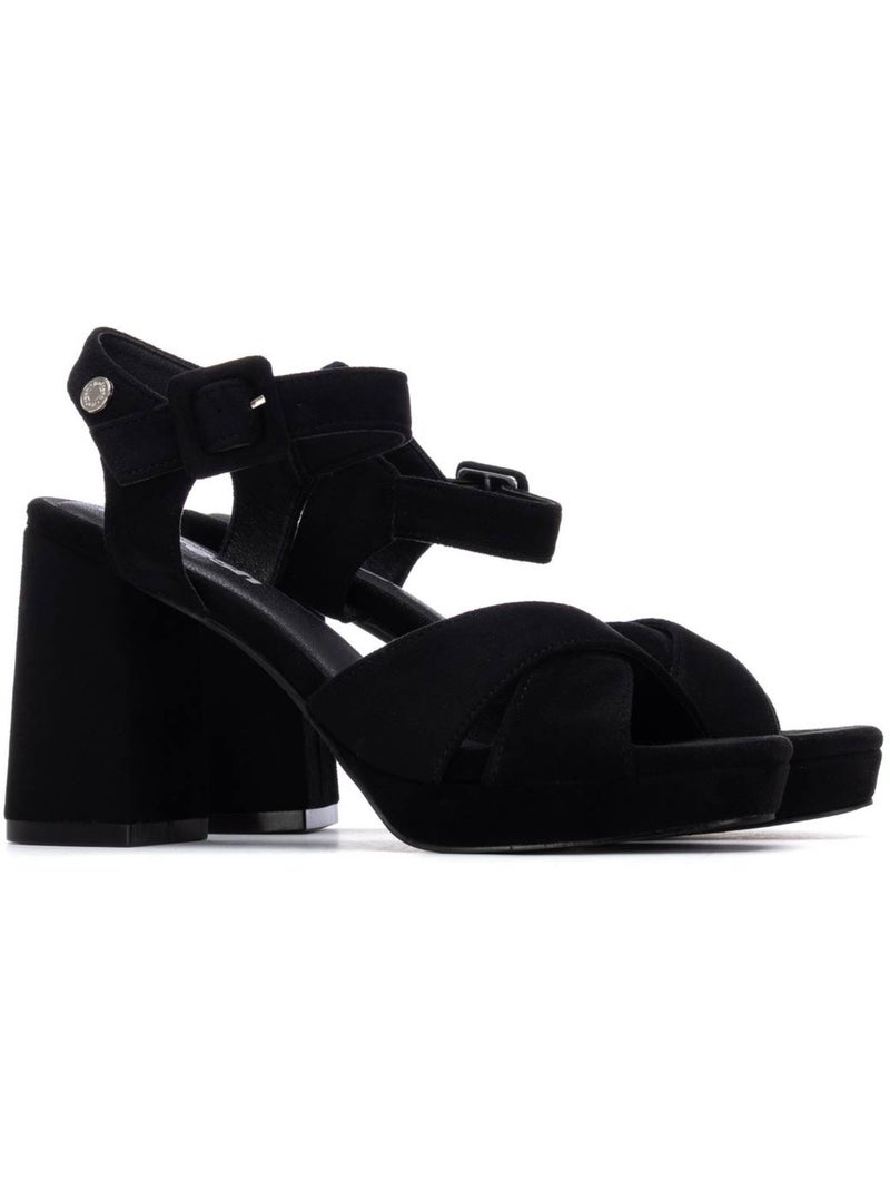 Sandales à talon femme Noir - Kiabi