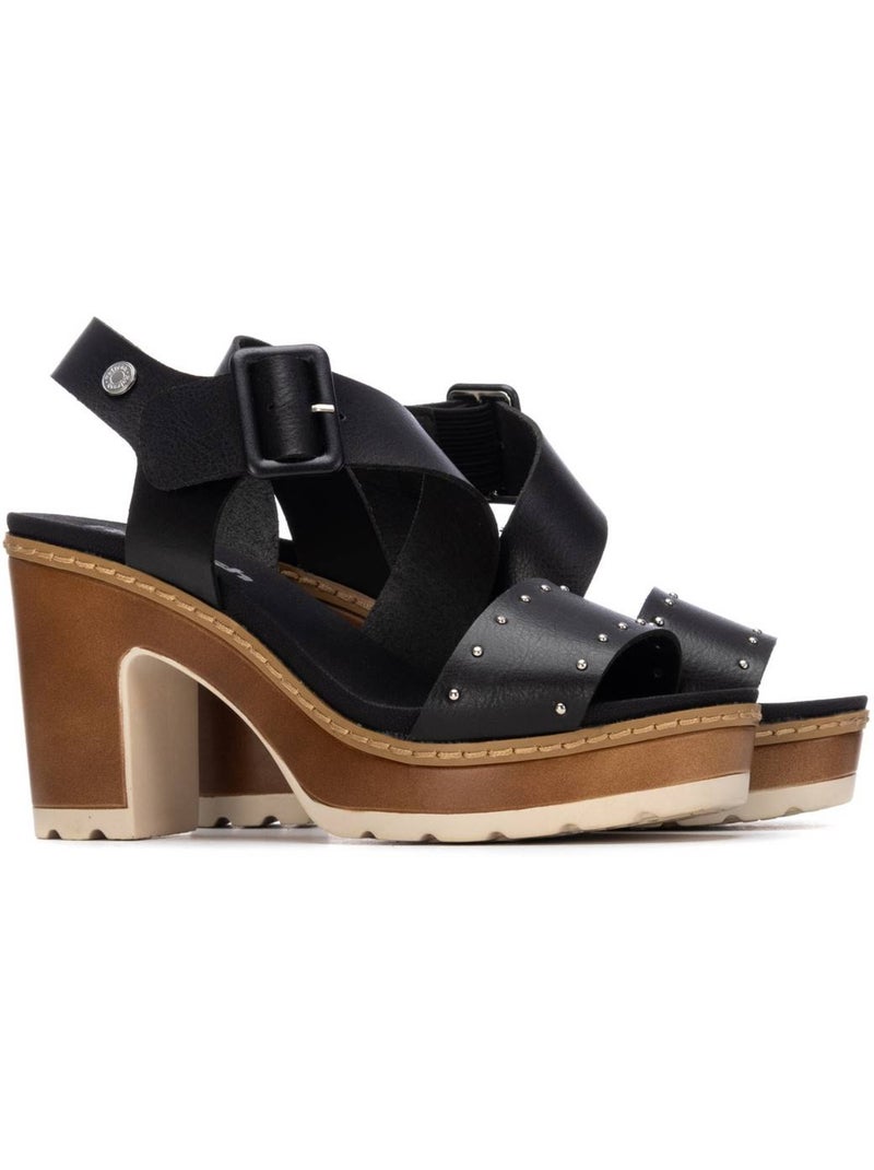 Sandales à talon femme Noir - Kiabi