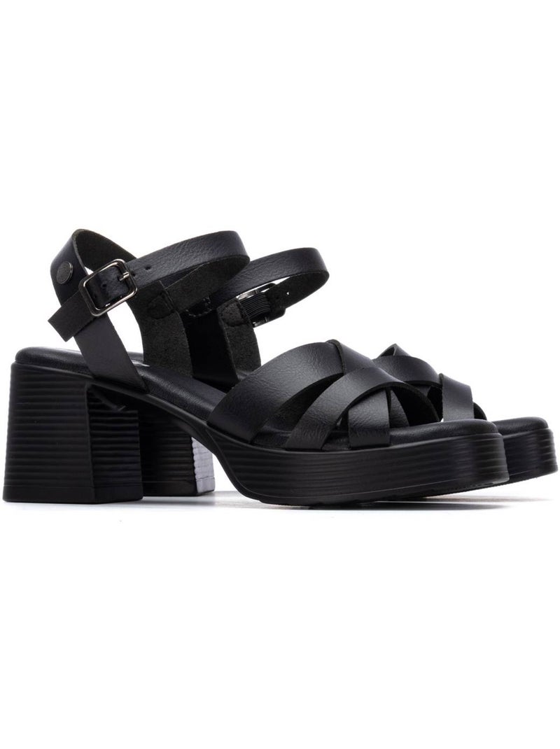 Sandales à talon femme Noir - Kiabi