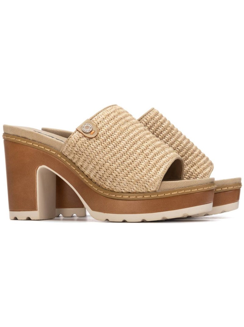 Sandales à talon femme Taupe - Kiabi