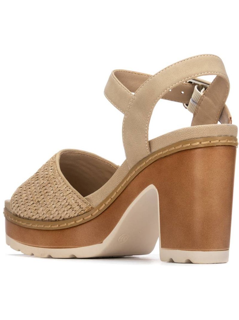 Sandales à talon femme Taupe - Kiabi