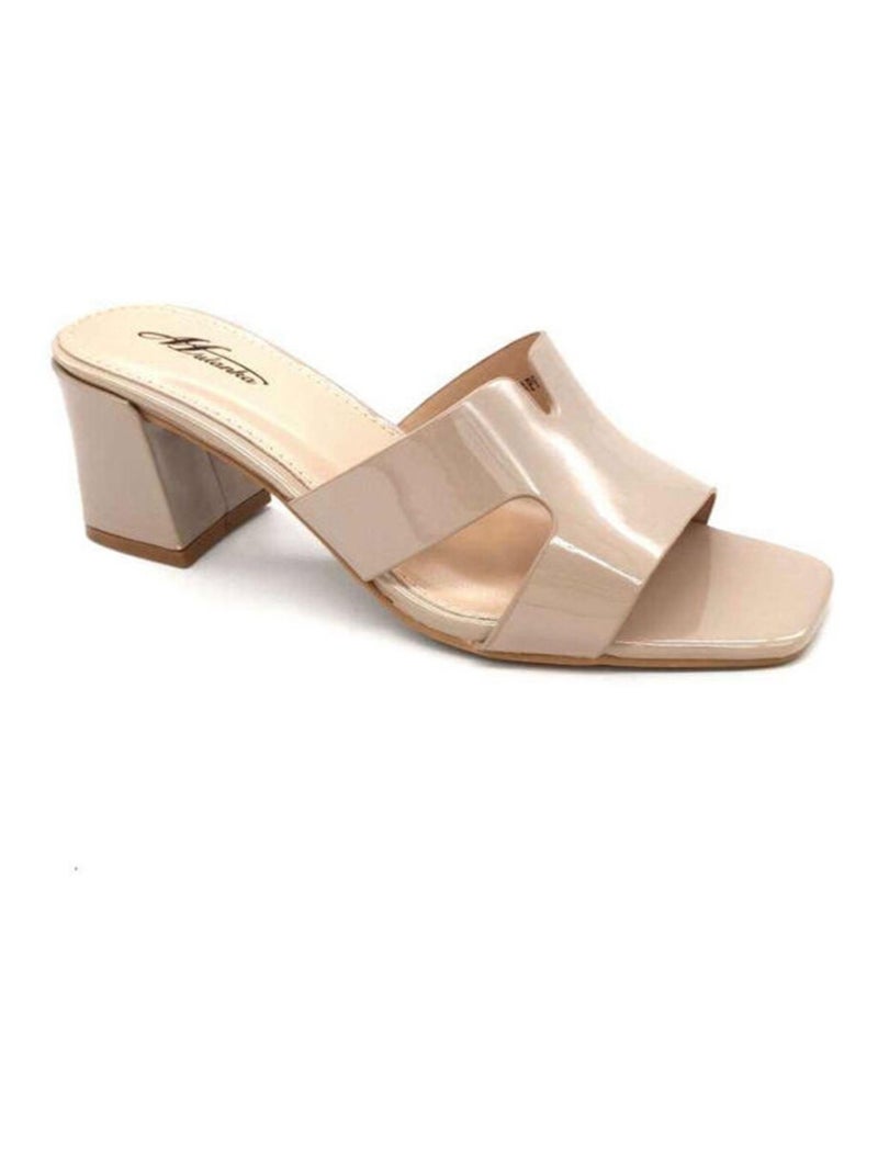 Sandales à talon Kebello Beige - Kiabi