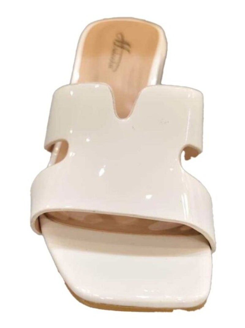 Sandales à talon Kebello Blanc - Kiabi